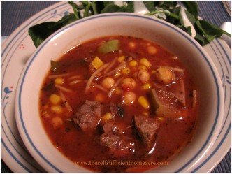 Mmmm, I love smelling soup on the stove as it simmers. :)