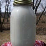 One quart of delicious goat milk!